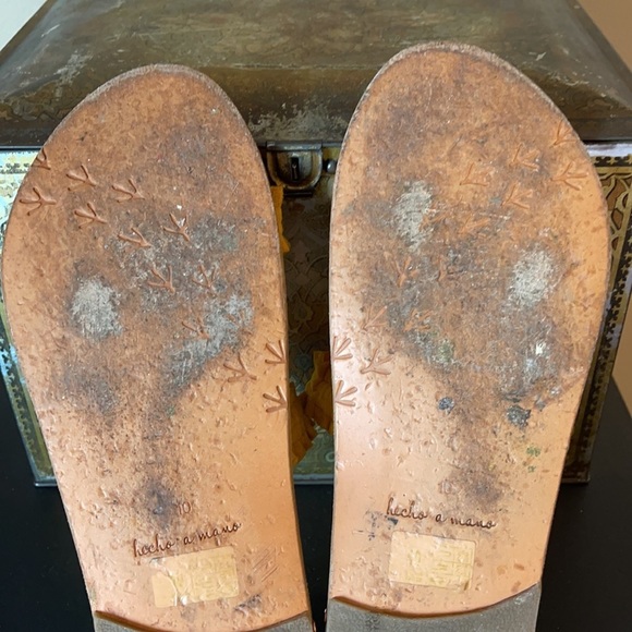 Beek handmade sandals yellow suede slides 10 EUC - Picture 8 of 10